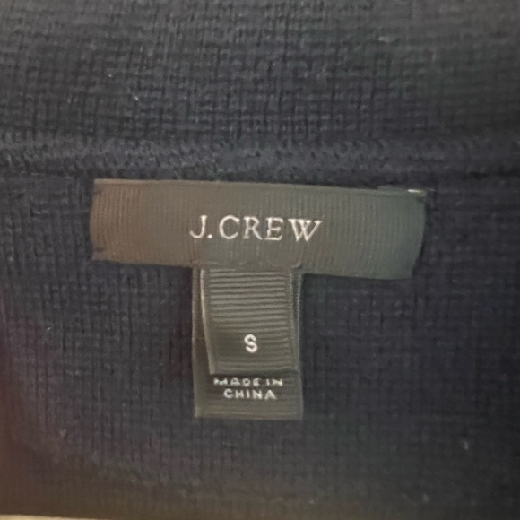 J. Crew Merino Wool Open Front Sweater Blazer Coat - Navy Blue- Size S - Picture 5 of 13